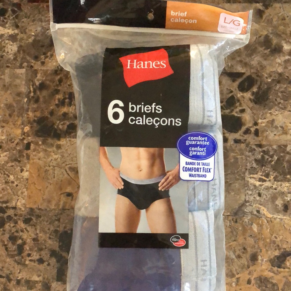 BNIB Never Opened Hanes briefs 6pk